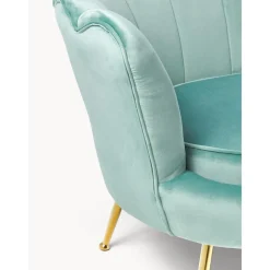 Divano 2 Posti In Velluto Con Piedini In Metallo Oyster*Westwing Collection Sale