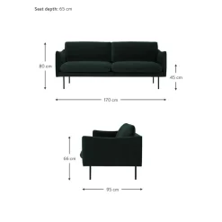 Divano 2 Posti In Velluto Moby*Westwing Collection Hot