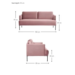 Divano 2 Posti In Velluto Fluente*Westwing Collection Outlet