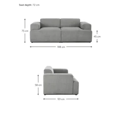 Divano 2 Posti In Velluto A Coste Melva*Westwing Collection Discount