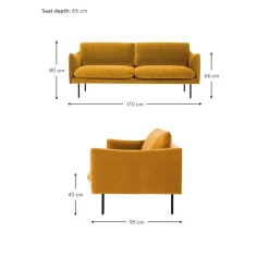 Divano 2 Posti In Velluto Moby*Westwing Collection Clearance