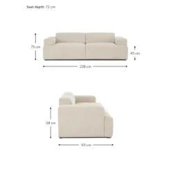 Divano 3 Posti In Velluto A Coste Melva*Westwing Collection Discount