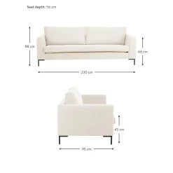 Divano 3 Posti Luna*Westwing Collection New