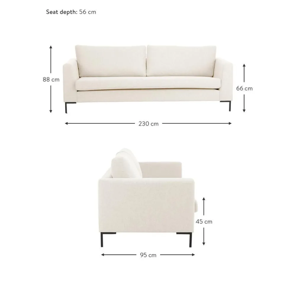 Divano 3 Posti Luna*Westwing Collection New