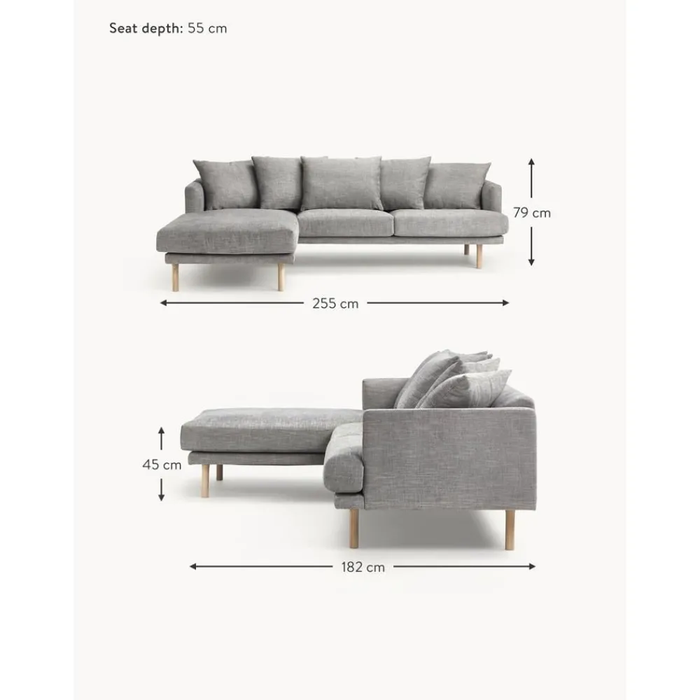 Divano Angolare 3 Posti Adrian*Westwing Collection New