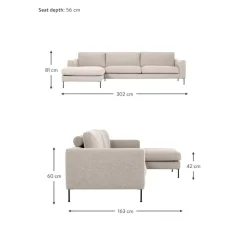 Divano Angolare 4 Posti Cucita*Westwing Collection New