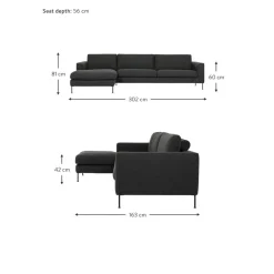 Divano Angolare 4 Posti Cucita*Westwing Collection Fashion