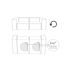 Divano Angolare 4 Posti In Velluto A Coste Melva*Westwing Collection New