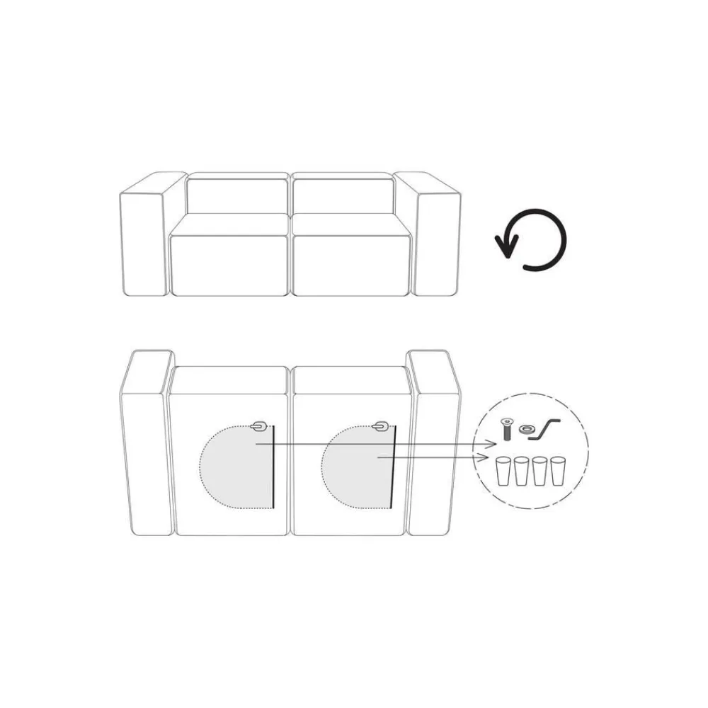 Divano Angolare 4 Posti In Velluto A Coste Melva*Westwing Collection Hot