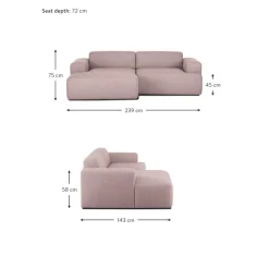 Divano Angolare 3 Posti Melva*Westwing Collection Outlet