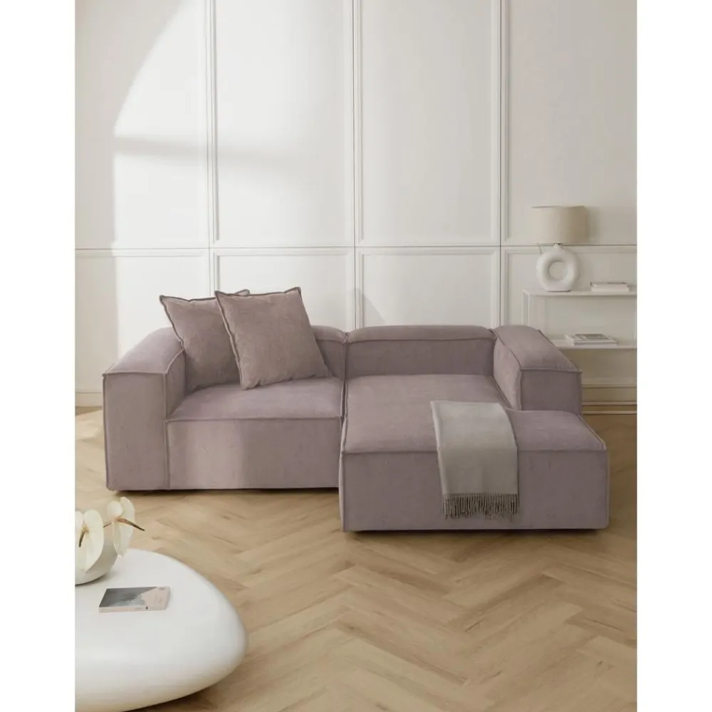 Divano Angolare Componibile In Velluto A Coste Lennon*Westwing Collection Best