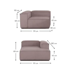 Divano Angolare Componibile In Velluto A Coste Lennon*Westwing Collection Best