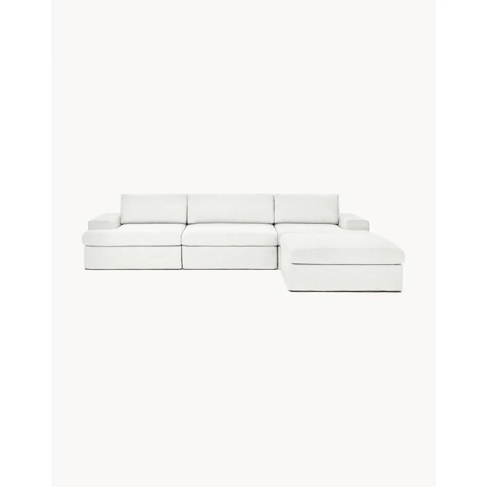 Divano Angolare Componibile 4 Posti Con Rivestimento Sfoderabile Russell*Westwing Collection New