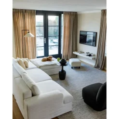 Divano Angolare Componibile 4 Posti Con Rivestimento Sfoderabile Russell*Westwing Collection New