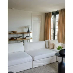 Divano Angolare Componibile 4 Posti Con Rivestimento Sfoderabile Russell*Westwing Collection New