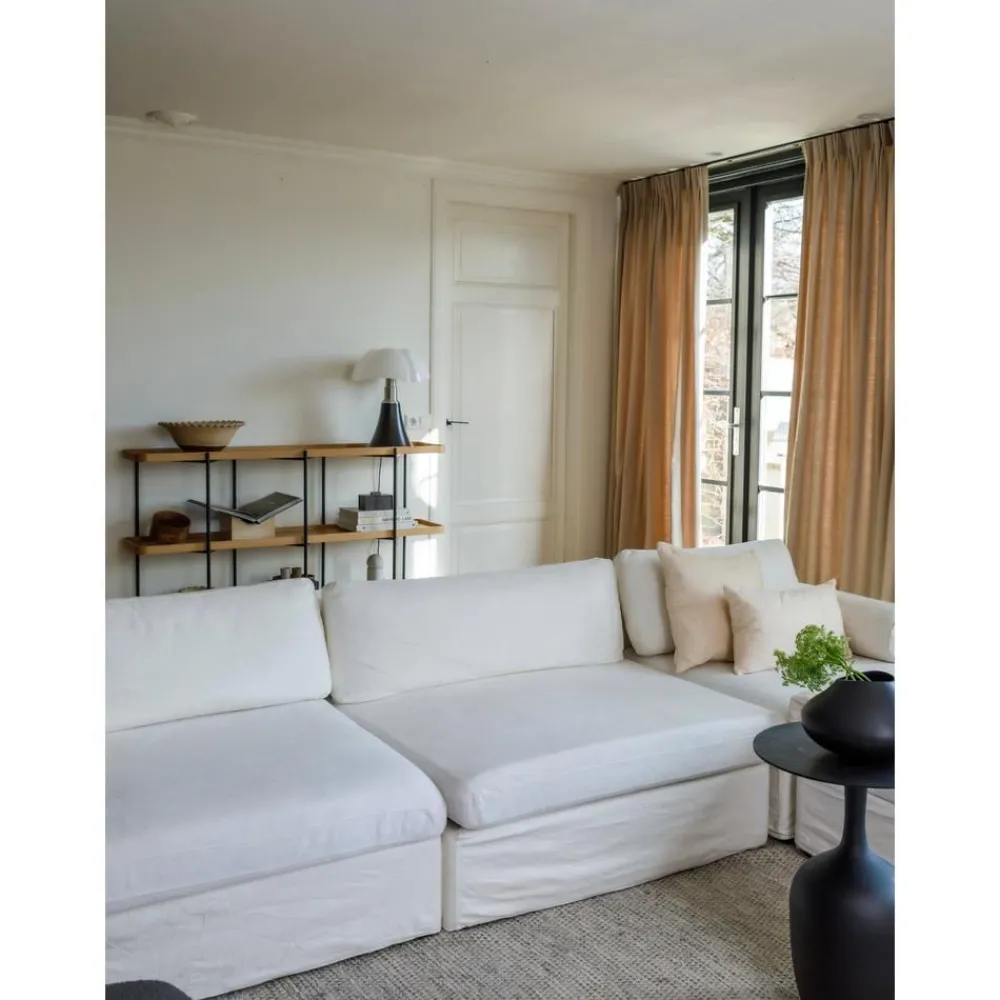 Divano Angolare Componibile 4 Posti Con Rivestimento Sfoderabile Russell*Westwing Collection New