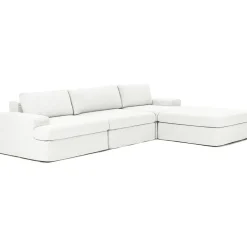 Divano Angolare Componibile 4 Posti Con Rivestimento Sfoderabile Russell*Westwing Collection New