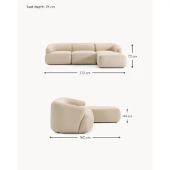 Divano Angolare Componibile 3 Posti Sofia*Westwing Collection Hot