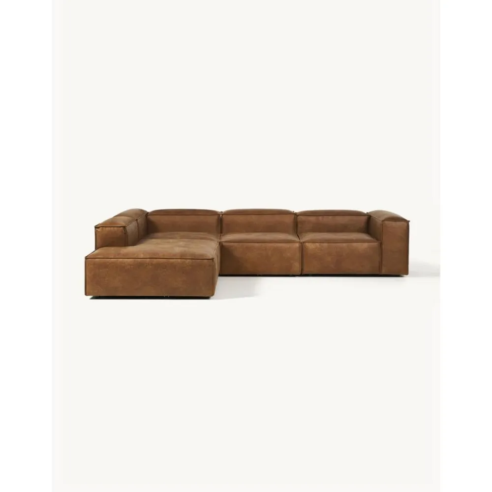 Divano Angolare Componibile Xl In Pelle Riciclata Lennon*Westwing Collection Outlet