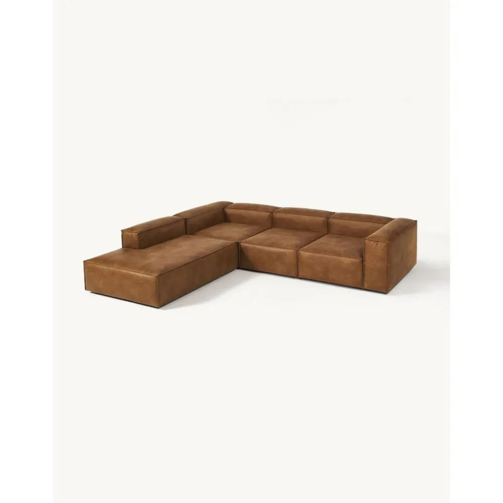 Divano Angolare Componibile Xl In Pelle Riciclata Lennon*Westwing Collection Outlet