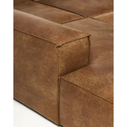 Divano Angolare Componibile Xl In Pelle Riciclata Lennon*Westwing Collection Outlet