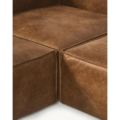 Divano Angolare Componibile Xl In Pelle Riciclata Lennon*Westwing Collection Outlet