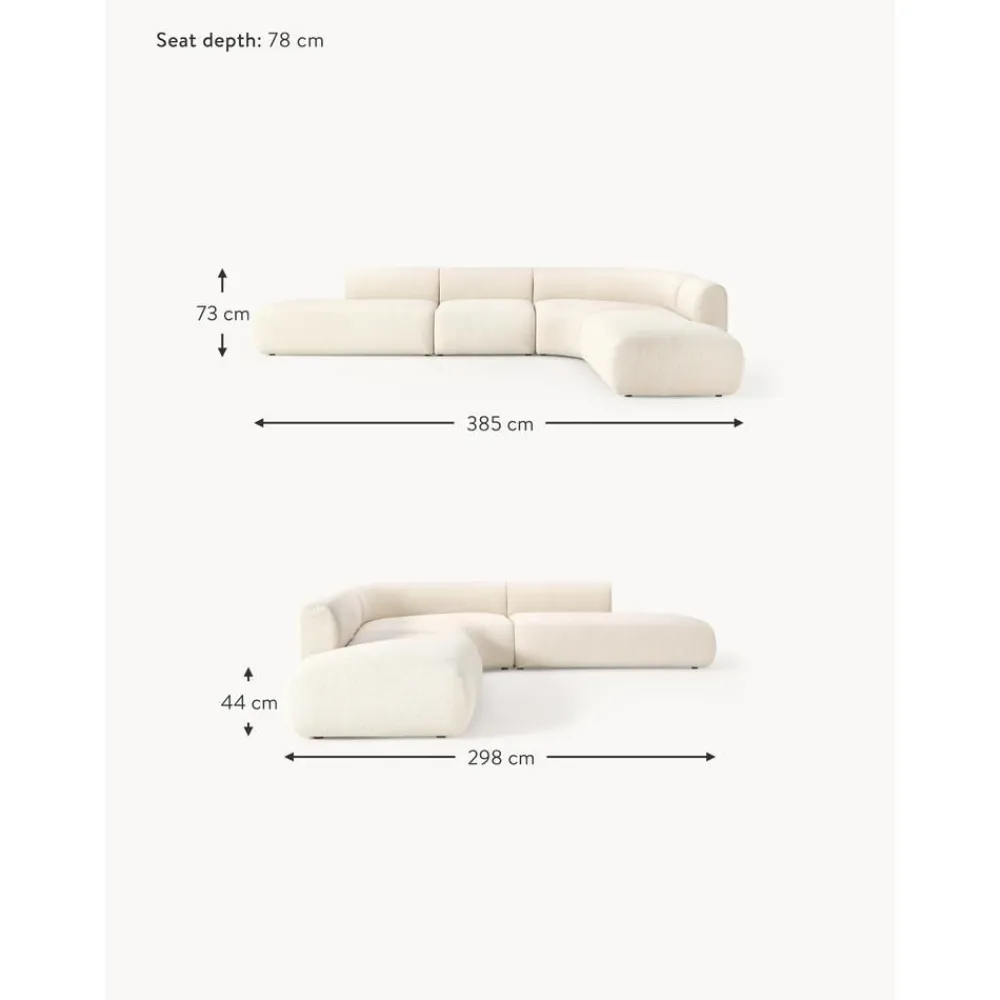 Divano Angolare Componibile 4 Posti In Boucle Sofia*Westwing Collection Hot