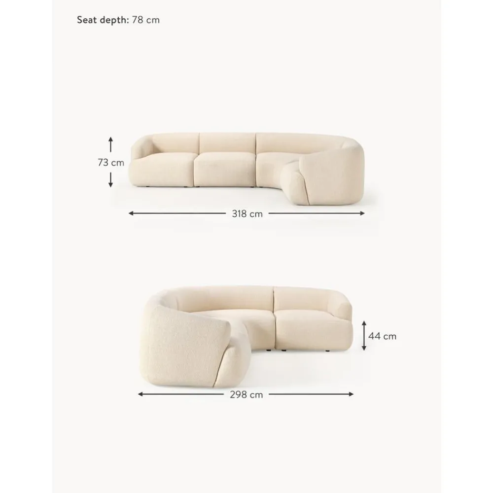 Divano Angolare Componibile 4 Posti In Boucle Sofia*Westwing Collection Hot