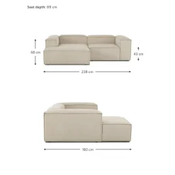 Divano Angolare Componibile In Velluto A Coste Lennon*Westwing Collection Discount