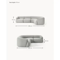 Divano Angolare Componibile 4 Posti In Boucle Sofia*Westwing Collection Outlet