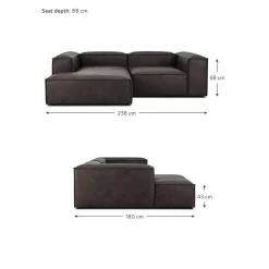 Divano Angolare Componibile In Pelle Riciclata Lennon*Westwing Collection Fashion