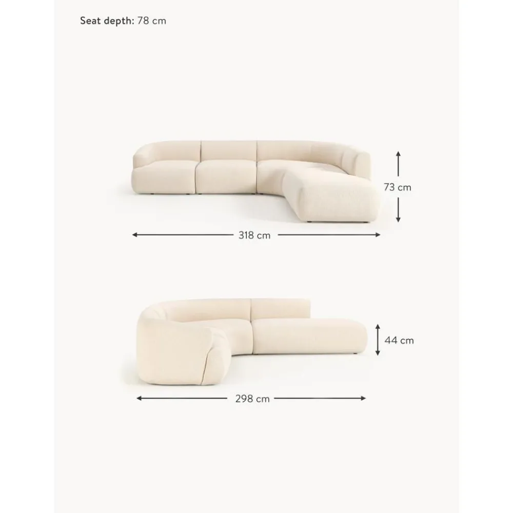 Divano Angolare Componibile 4 Posti In Boucle Sofia*Westwing Collection Clearance