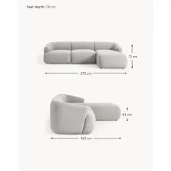 Divano Angolare Componibile 3 Posti In Boucle Sofia*Westwing Collection Fashion