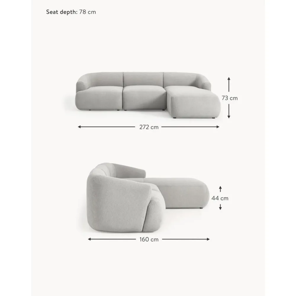 Divano Angolare Componibile 3 Posti In Boucle Sofia*Westwing Collection Fashion