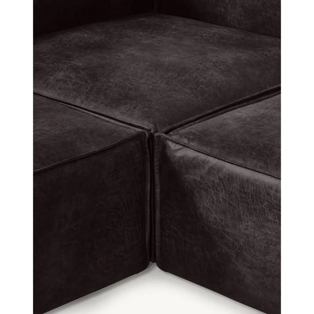 Divano Angolare Componibile Xl In Pelle Riciclata Lennon*Westwing Collection Discount