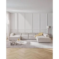 Divano Angolare Componibile In Velluto A Coste Lennon*Westwing Collection New