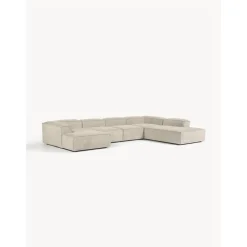 Divano Angolare Componibile In Velluto A Coste Lennon*Westwing Collection New