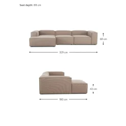 Divano Angolare Componibile Lennon*Westwing Collection New