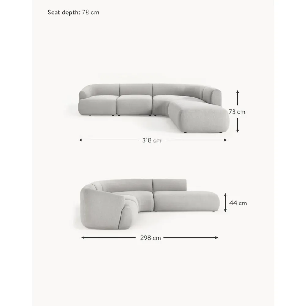 Divano Angolare Componibile 4 Posti In Boucle Sofia*Westwing Collection Best