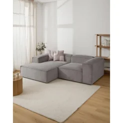 Divano Angolare Componibile In Velluto A Coste Lennon*Westwing Collection New