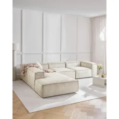 Divano Angolare Componibile Xl In Velluto A Coste Lennon*Westwing Collection Hot