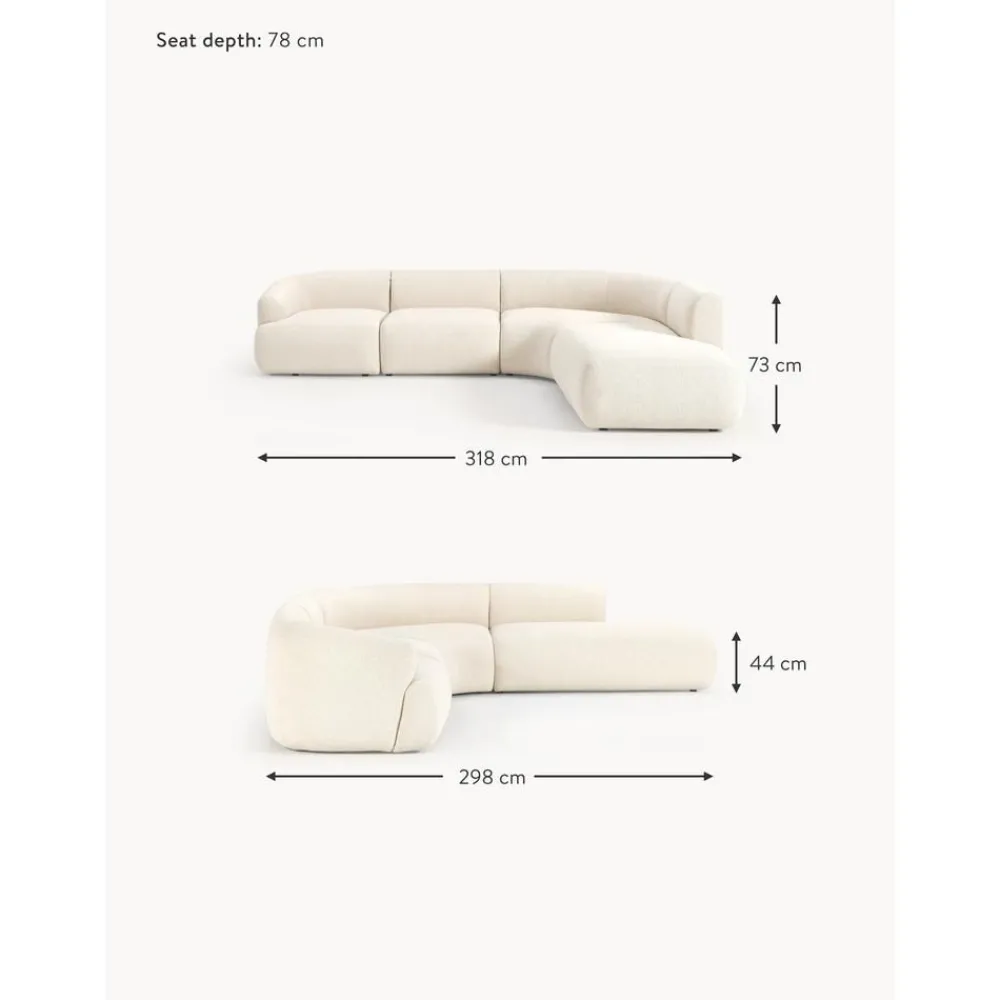 Divano Angolare Componibile 4 Posti In Boucle Sofia*Westwing Collection Discount