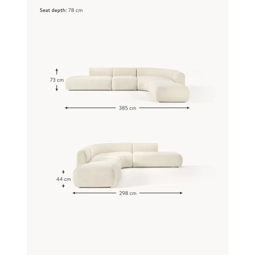 Divano Angolare Componibile 4 Posti In Teddy Sofia*Westwing Collection Discount