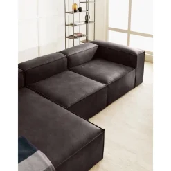 Divano Angolare Componibile In Pelle Riciclata Lennon*Westwing Collection Fashion