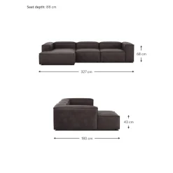 Divano Angolare Componibile In Pelle Riciclata Lennon*Westwing Collection Fashion