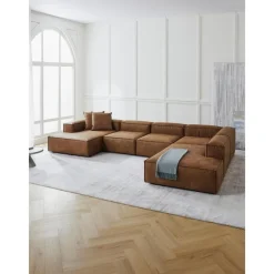 Divano Angolare Componibile In Pelle Riciclata Lennon*Westwing Collection Discount