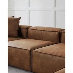 Divano Angolare Componibile In Pelle Riciclata Lennon*Westwing Collection Discount