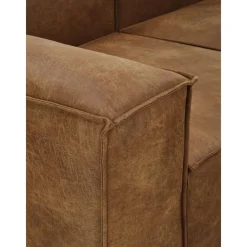 Divano Angolare Componibile In Pelle Riciclata Lennon*Westwing Collection Outlet