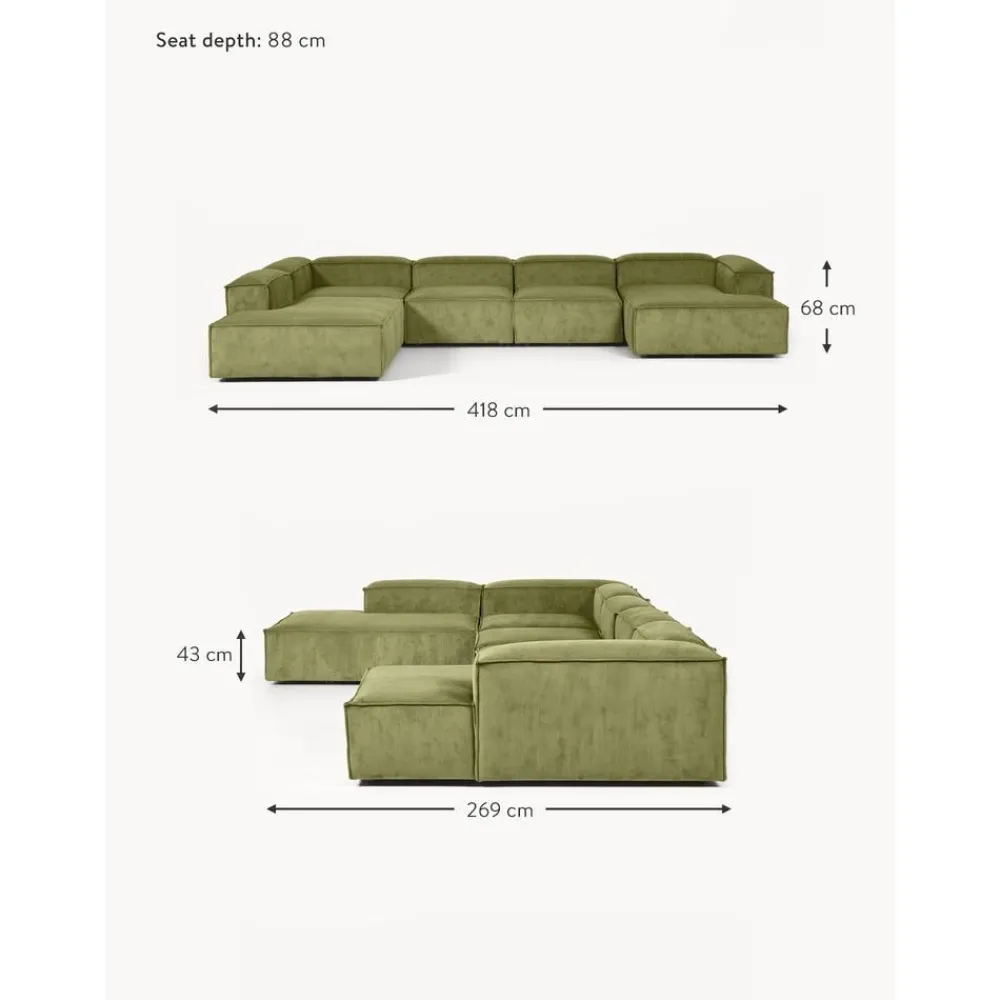 Divano Angolare Componibile In Velluto A Coste Lennon*Westwing Collection Clearance