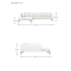 Divano Angolare Con Piedini In Metallo Emma*Westwing Collection Discount